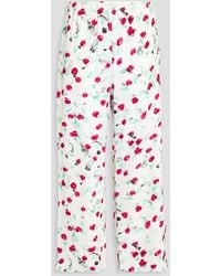 Marni - Floral-print Crepe Straight-leg Pants - Lyst