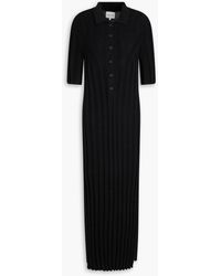 Loulou de Saison - Elyna hemdkleid in midilänge aus einer gerippten seidenmischung - Lyst
