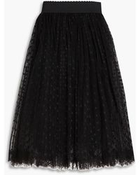 Dolce & Gabbana - Point D'espirit Tulle Mini Skirt - Lyst