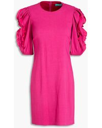 RED Valentino - Cutout Ruffled Crepe Mini Dress - Lyst