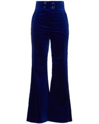 Zimmermann Estelle Flared Pants, Floral Pattern - Lyst Zimmermann Estelle Flared Pants, Floral Pattern - Lyst