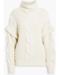 IRO - Yris Cable-knit Wool-blend Turtleneck Sweater - Lyst