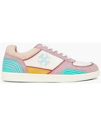 Tory Burch - Clover Color-block Suede And Leather Sneakers - Lyst