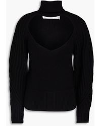 IRO - Cutout Ribbed-knit Turtleneck Sweater - Lyst