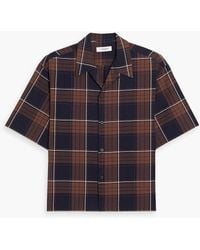 LE17SEPTEMBRE - Checked Cotton-blend Seersucker Shirt - Lyst