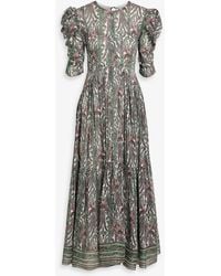 Isabel Marant - Bealisa maxikleid aus krepon aus einer baumwoll-seidenmischung mit paisley-print - Lyst