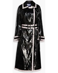Stand Studio - Katharina Two-tone Faux Patent-leather Trench Coat - Lyst