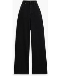 Ganni - High-Rise Wide-Leg Jeans - Lyst