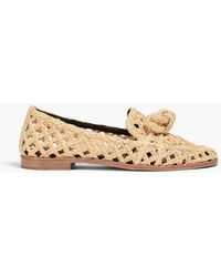 Alexandre Birman - Clarita Bow-Detailed Raffia Loafers - Lyst