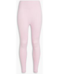 CORDOVA - Buttermilk Ribbed-knit leggings - Lyst