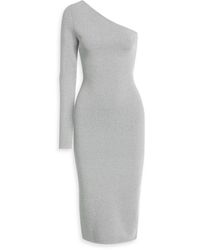 Victoria Beckham - One-sleeve Stretch-knit Midi Dress - Lyst