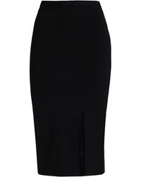 Diane von Furstenberg Calandre Knitted Pencil Skirt - Black