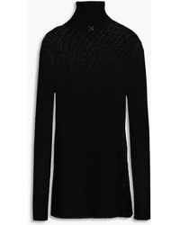 TOTEME - Crochet-Knit Turtleneck Top - Lyst