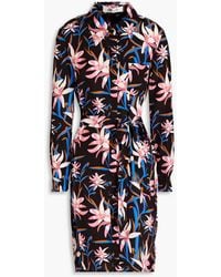 Diane von Furstenberg - Prita Floral-print Crepe De Chine Shirt Dress - Lyst