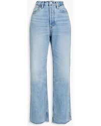 RE/DONE - Faded High-rise Wide-leg Jeans - Lyst