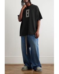 Fear Of God Oversized Logo-Appliquéd Cotton-Jersey Mock-Neck T
