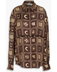 Nanushka - Printed Silk-twill Shirt - Lyst