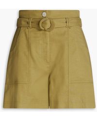 Jonathan Simkhai - Belted And Linen-blend Shorts - Lyst