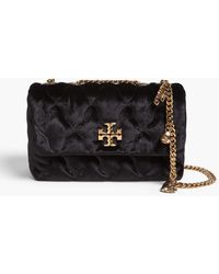 Tory Burch - Kira schultertasche aus gestepptem samt - Lyst
