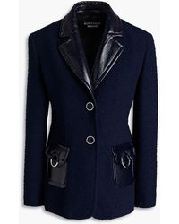 Boutique Moschino - Embellished Cotton Bouclé-tweed Blazer - Lyst