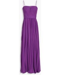 Zac Posen - Pleated Chiffon Gown - Lyst