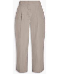 A.Emery - Oliver Cropped Cotton-blend Straight-leg Pants - Lyst