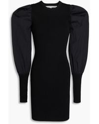 patchwork it cream cable knit cutout sweater dress Wholesale MOQ6 Cable-Knit Round Neck Color Block Sweater Dress