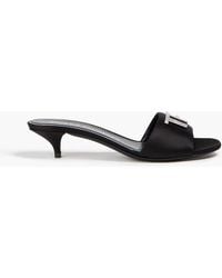 Tom Ford - Crystal-embellished Satin Mules - Lyst