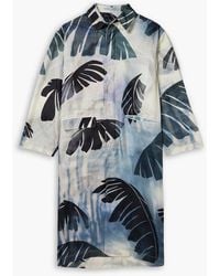Dries Van Noten - Printed Silk-Satin Trench Coat - Lyst