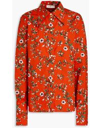 Tory Burch - Hemd aus baumwollpopeline mit floralem print - Lyst