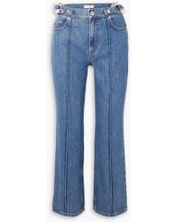 JW Anderson - Cropped Chain-embellished High-rise Straight-leg Jeans - Lyst