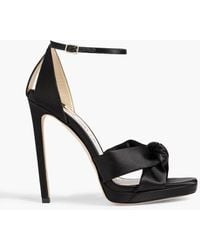 Jimmy Choo - Rosie 120 Knotted Satin Sandals - Lyst