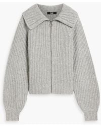 PAIGE - Jayna Ribbed Wool-Blend Zip-Up Cardigan - Lyst