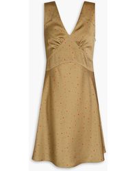 Victoria Beckham - Printed Hammered-satin Mini Dress - Lyst