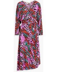 Diane von Furstenberg - Eloise Wrap-effect Printed Crepe Midi Dress - Lyst