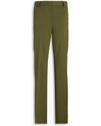 Alberta Ferretti - Wool-blend Twill Straight-leg Pants - Lyst