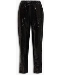 Halston - Hannah Sequined Stretch-mesh Tapered Pants - Lyst