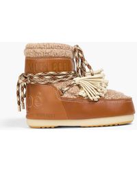 CHLOÉ x MOON BOOT - Wool And Leather Snow Boots - Lyst