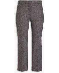 Theory - Herringbone Tweed Kick-flare Pants - Lyst