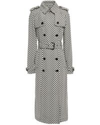 MICHAEL Michael Kors Logo-print Belted Crepe Trench Coat Ivory - White