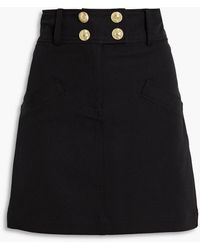 10 Crosby Derek Lam - Button-embellished Cotton-blend Mini Skirt - Lyst
