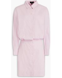 Theory - Linen-blend Mini Shirt Dress - Lyst