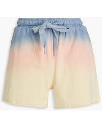 The Upside - Embroidered Dégradé Organic Cotton-jersey Shorts - Lyst