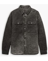 Rick Owens - Padded Garment-Dyed Cotton-Moleskin Overshirt - Lyst
