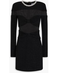 Rebecca Vallance - Simone Embellished Metallic Mesh And Stretch-knit Mini Dress - Lyst
