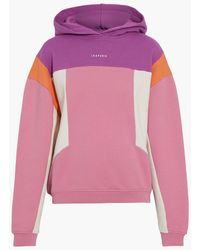 Teaojo Women Sweatshirts and Hoodies Women's Long Sleeve Color Block Pullover Tops Drawstring Casual Lightweight Jacket 