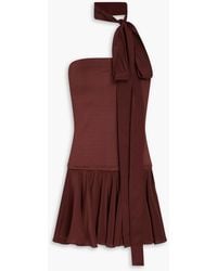 Esse Studios - Illi Strapless Stretch-Knit And Silk-Crepe Mini Dress - Lyst