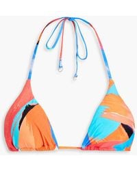 Seafolly - Printed Triangle Bikini Top - Lyst