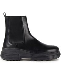 Samsøe & Samsøe Samsøe Φ Samsøe Leather Platform Ankle Boots - Black