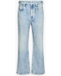 Rag & Bone - Miramar Shea Denim-Effect Print French Cotton-Terry Straight-Leg Pants - Lyst